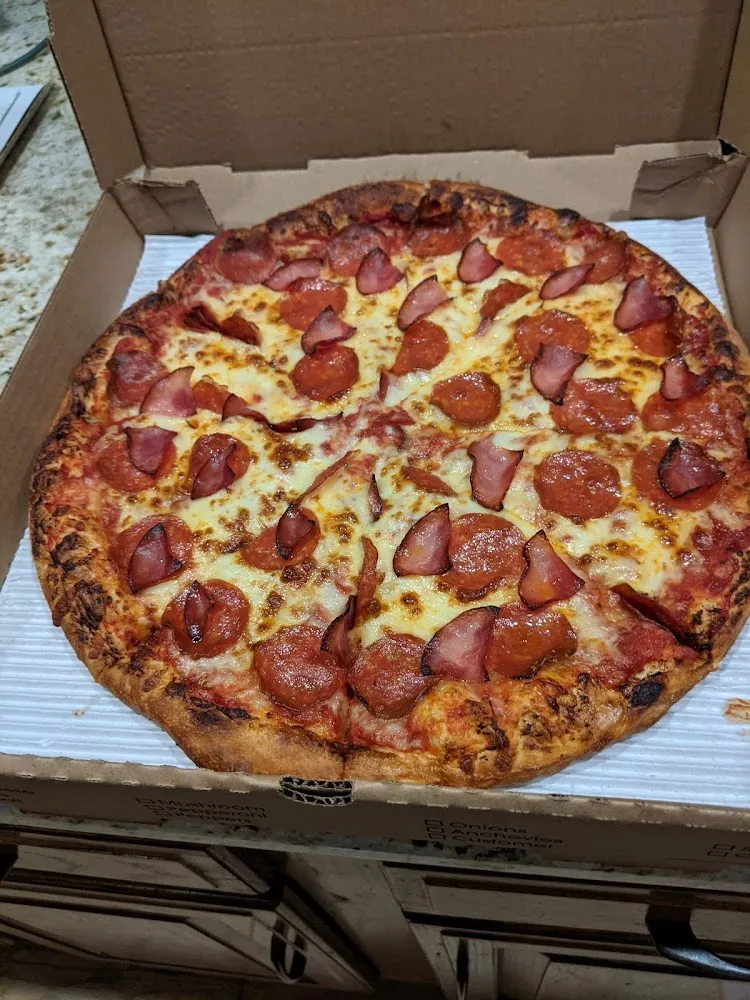 Pepperoni and Ham Pizza